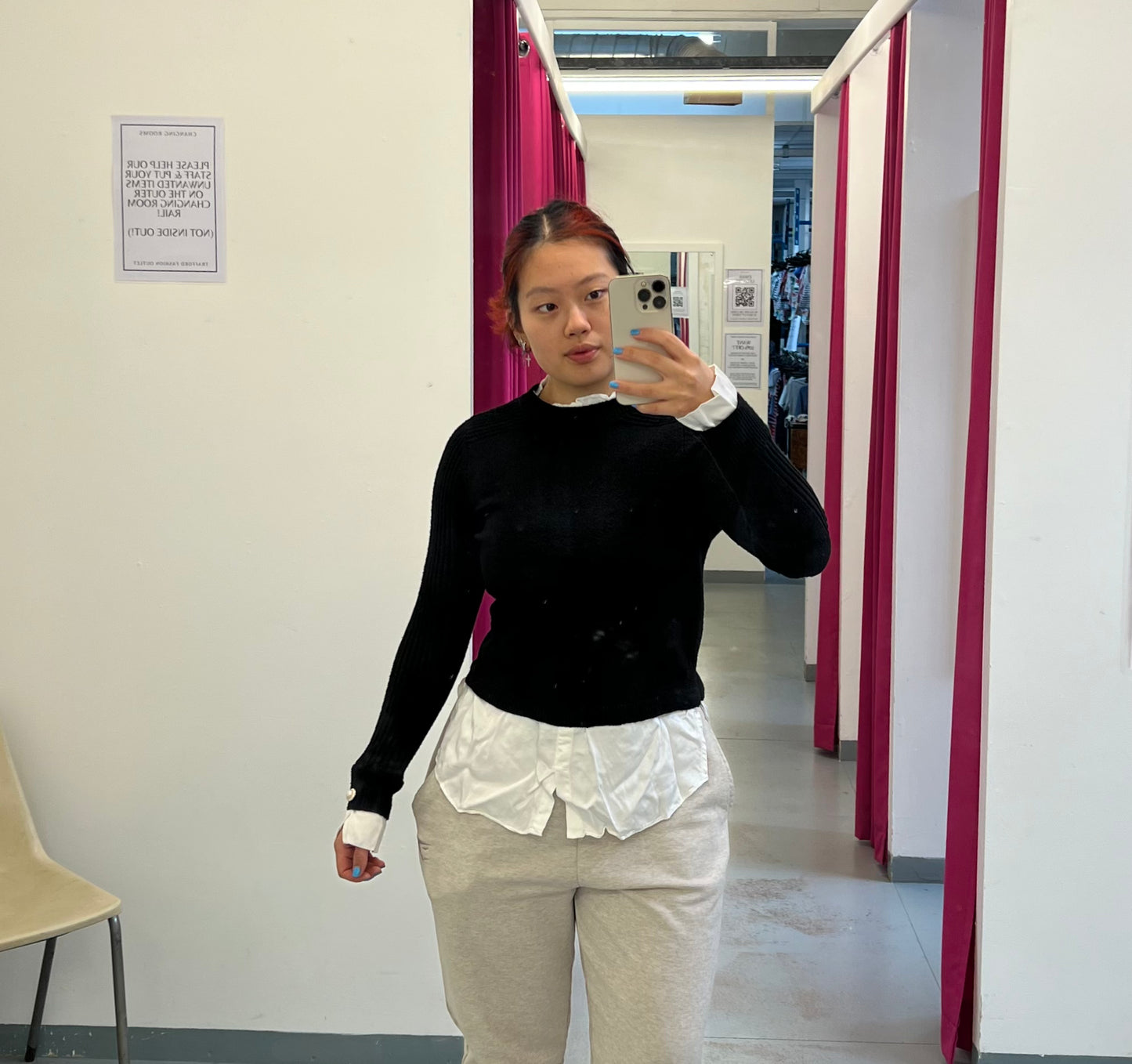 Ex River Island Cream Trim Black Jumpers (Various Sizes)