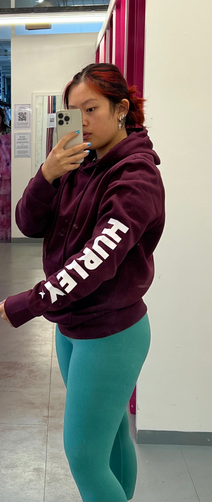 Ex Hurley Sleeve Logo Unisex Hoodie (Various Colours/Sizes)